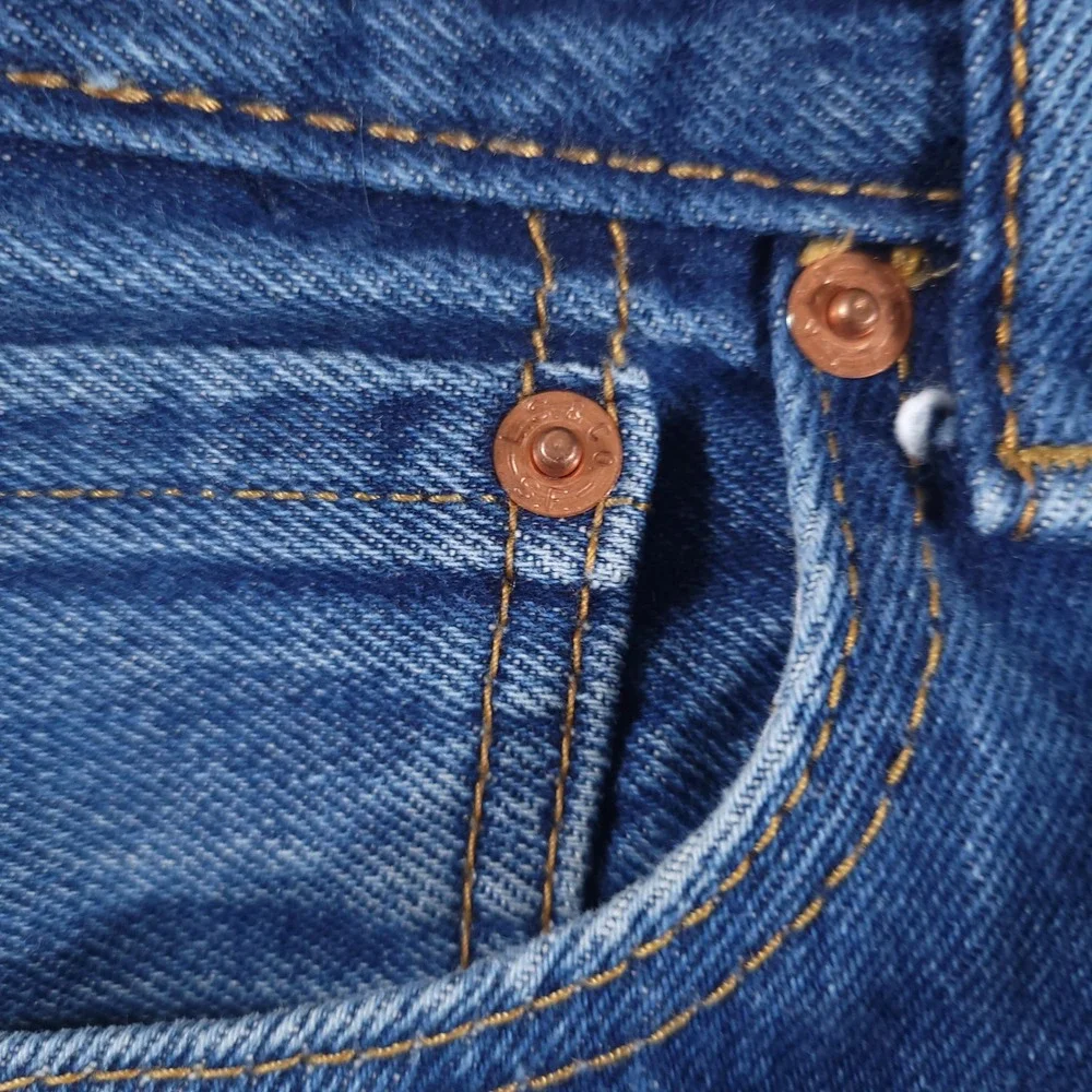 Levi's 501 Jeans Mens 36x30 (Fits 34x28) Blue Button Fly Straight Leg Denim